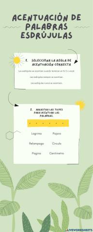 Acentuación de palabras esdrújulas