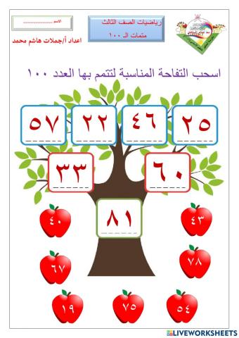 متممات العدد 100