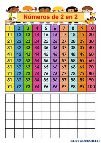 Números de 2 en 2