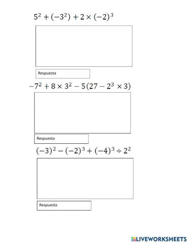 Operaciones combinadas