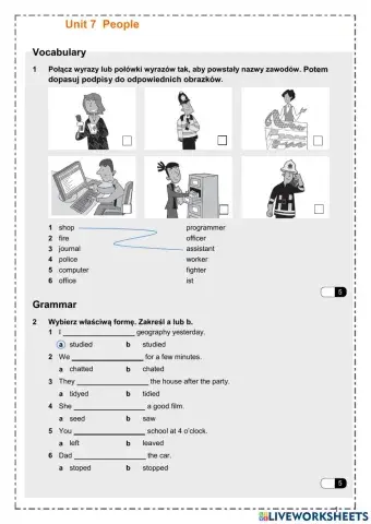 People, past simple affirmative