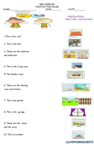 Parts of the house matching