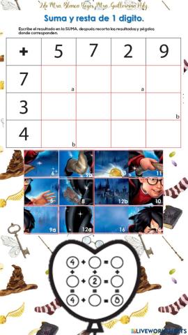 Suma y resta de 1 digito