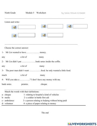 Ninth grade module 5