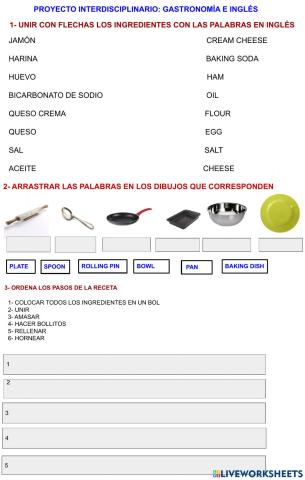 Interdisciplinaria de gastronomía e inglés