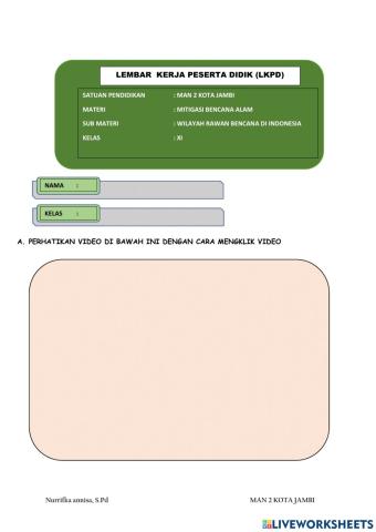 E-lkpd kawasan rawan bencana di indonesia