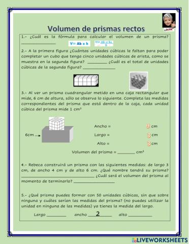 Volumen de un prisma