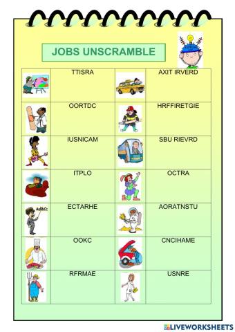 A1 job vocabulary