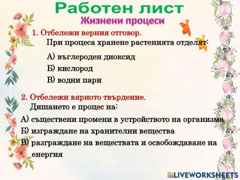 Жизнени процеси