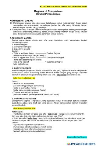 LK Comparative Degree- Tingkat Perbandingan