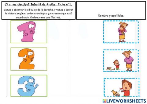 Y si me disculpo. infantil 4 años