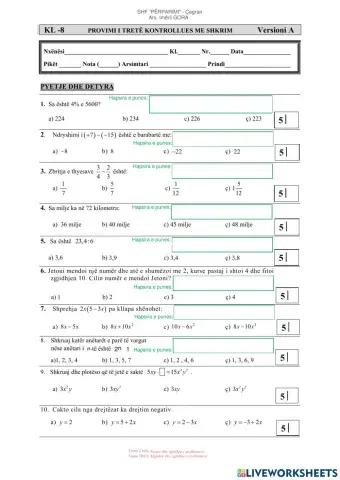 Provimi 3, G-A, KL-8, 2020-2021