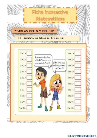 TABLAS DEL 5 Y 10
