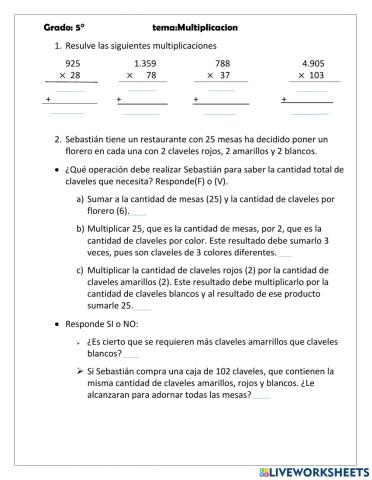 Multiplicaciones