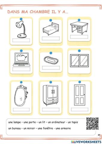 Dans ma chambre il y a
