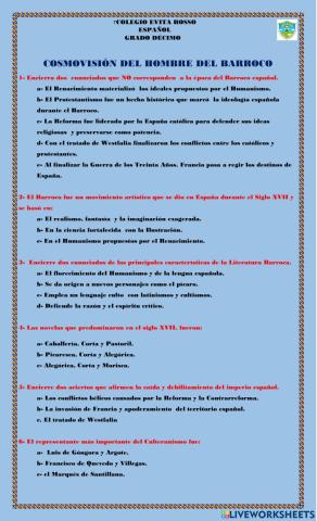 Cosmovisión del hombre del Barroco español