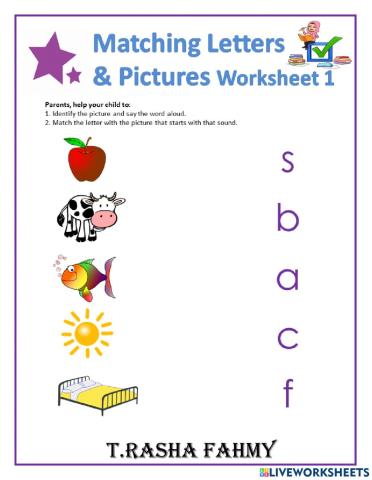 Match letters with the picture ?