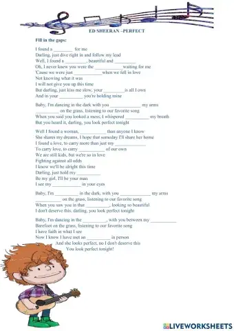 Perfect-Ed Sheeran (Listening activity)