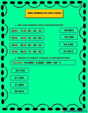 Números de cinco cifras