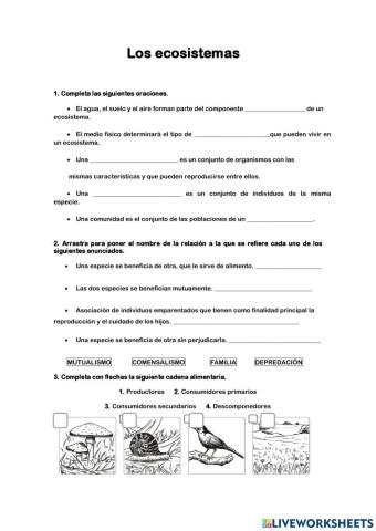 Los ecosistemas
