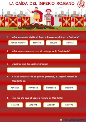 La caída del imperio romano