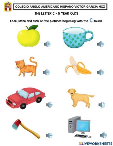 The letter c – 5 year olds