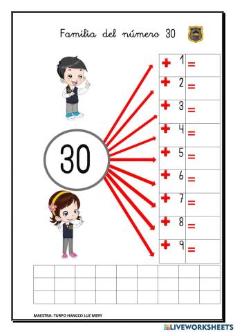 Familia de los números 30, 40