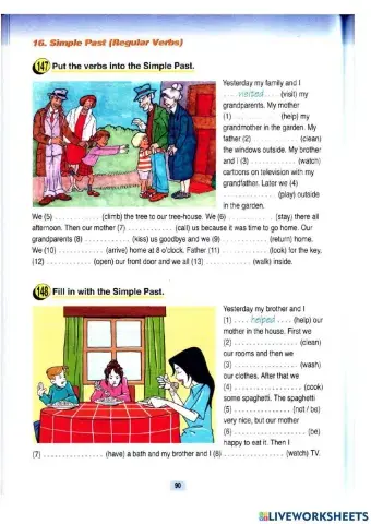 Regular Verbs Past Simple