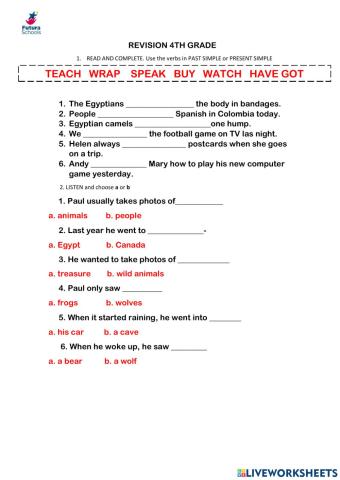 Revision - 4th grade