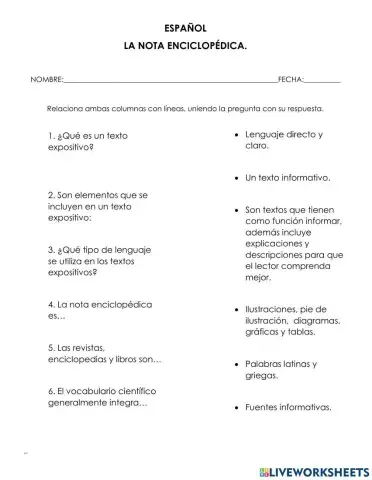 La nota enciclopédica