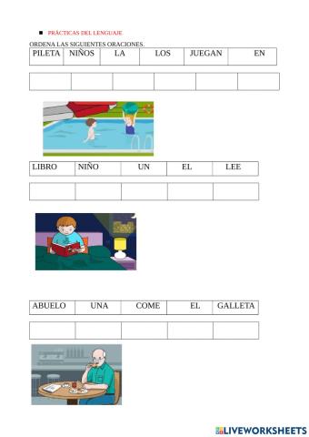 Ordeno oraciones y respondo