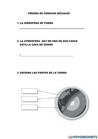 Prueba de ciencias sociales