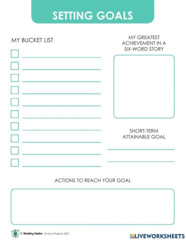 Wealthy Habits Setting Goals and Business Plan