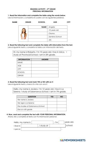 Personal information