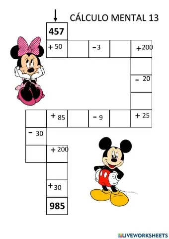 Cálculo mental 13