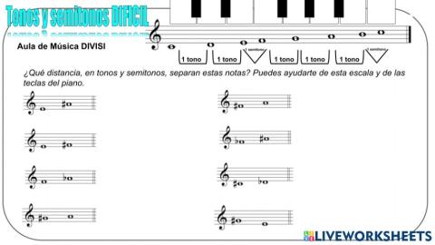 Tonos y Semitonos difícil