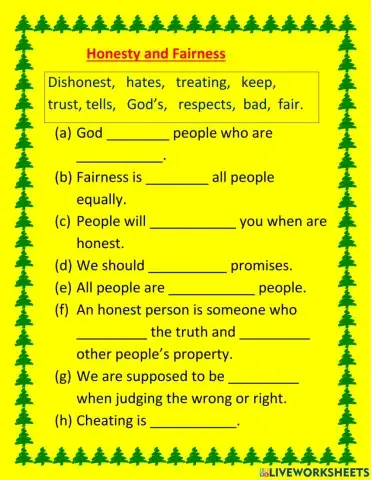 Honesty and fairness