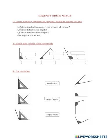 Concepto y Tipos de Ángulo