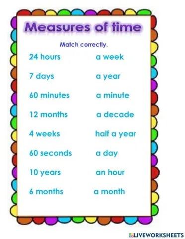 Measures of time