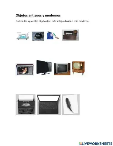 Objetos antiguos y modernos