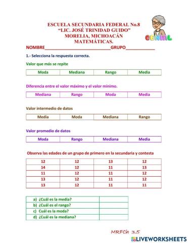 Medidas de tendencia central