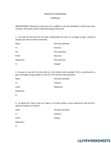 Principio de Arquímides