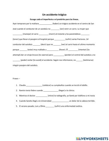 Un accidente trágico