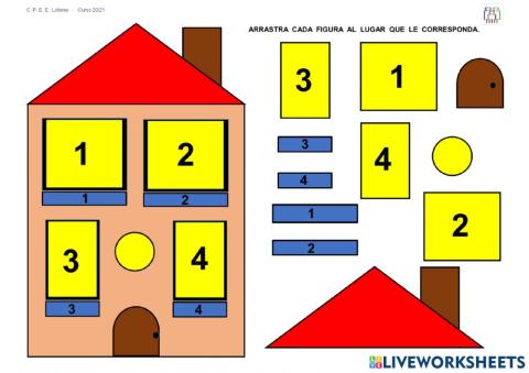 Casa con figuras geométricas nb