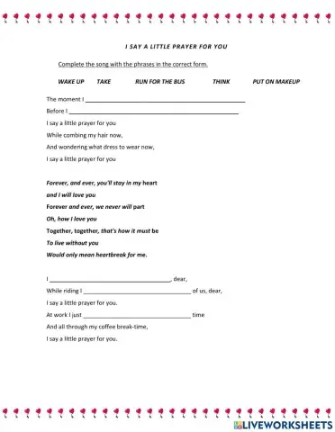 Song - I say a little prayer