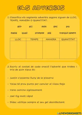 Adverbis, preposicions i conjuncions