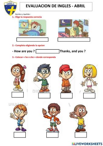 1 EVALUACION-1-INGLES 