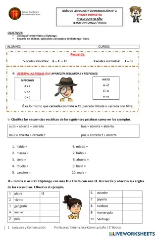 Guía N°2 DIPTONGO-HIATO