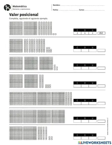 Valor posicional tercero básico