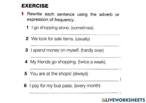Adverbs of frequency
